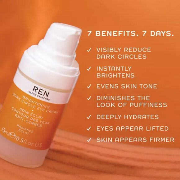 REN clean beauty STOCKING STUFFER - brightening dark circle eye cream 15ml -NIB - Picture 3 of 9